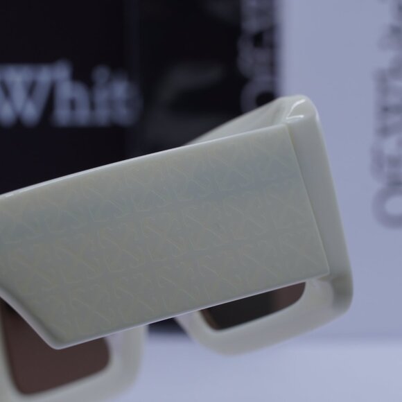 Off-White OERI140 TROY 0164 Rectangle Sunglasses – White/Brown main image 6